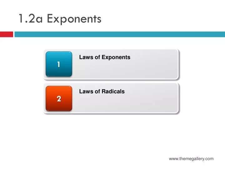 1 2a exponents