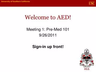 Welcome to AED!