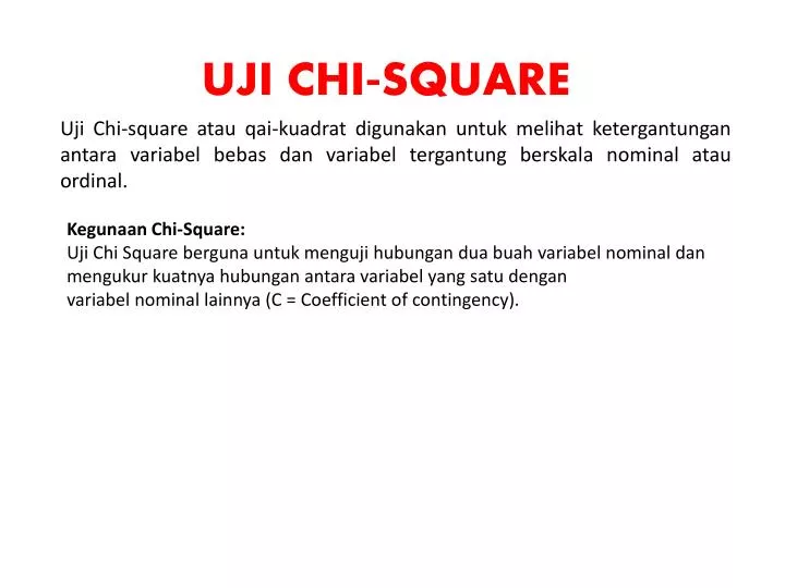 uji chi square