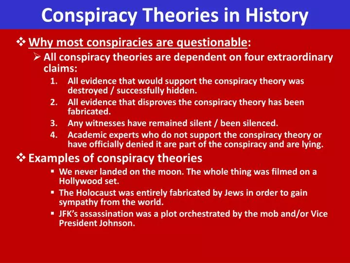 conspiracy theories in history