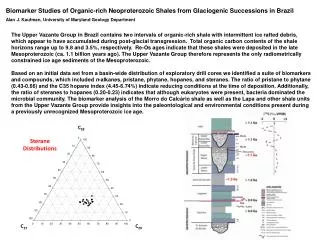 Biomarker Studies of Organic-rich Neoproterozoic Shales from Glaciogenic Successions in Brazil