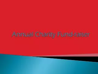 Annual Charity Fund-raiser