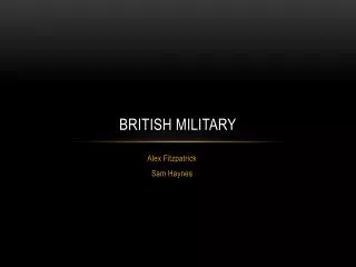 British Military
