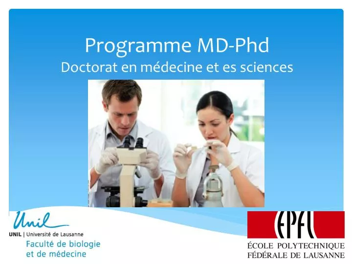 programme md phd doctorat en m decine et es sciences