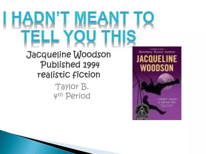jacqueline woodson published 1994 realistic fiction
