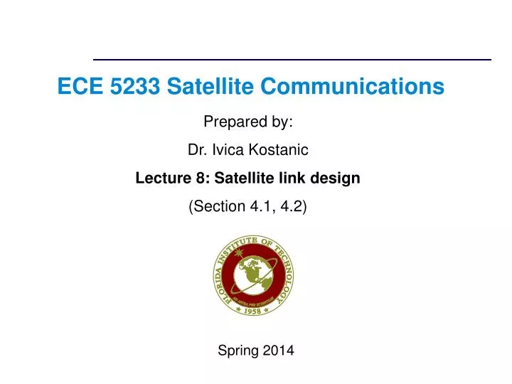 ece 5233 satellite communications