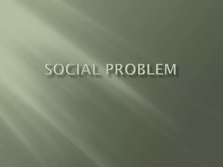 social problem