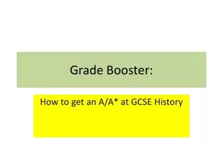 Grade Booster: