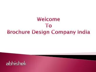 Top Brochure Design Companies India | Top Brochure Designers