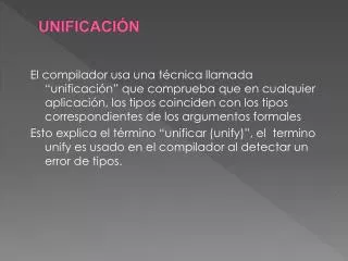unificaci n