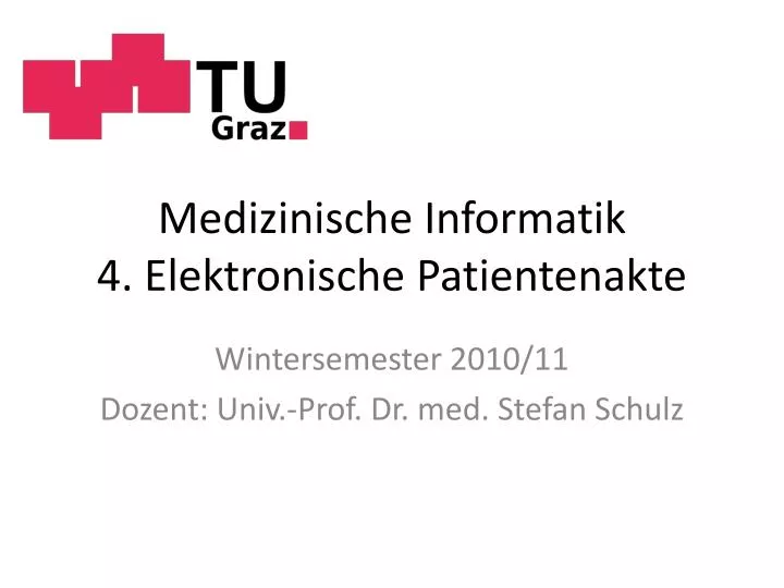 medizinische informatik 4 elektronische patientenakte