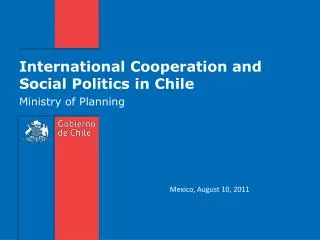 International Cooperation and Social Politics in Chile