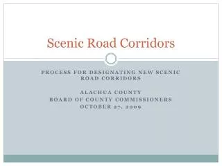 Scenic Road Corridors