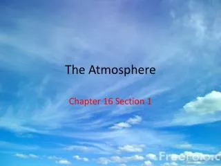 the atmosphere