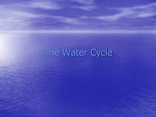 The Water Cycle