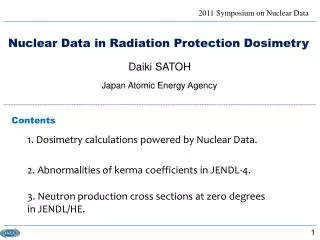 Nuclear Data in Radiation Protection Dosimetry