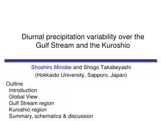Diurnal precipitation variability over the Gulf Stream and the Kuroshio