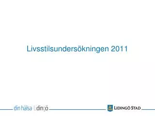 Livsstilsundersökningen 2011