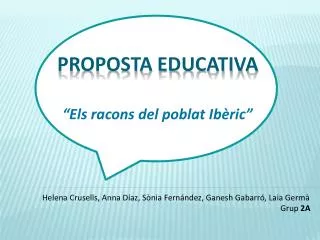 els racons del poblat ib ric