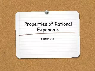 Properties of Rational Exponents