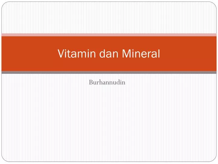 vitamin dan mineral
