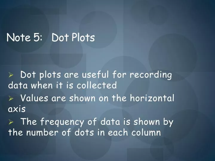 note 5 dot plots