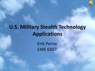 U.S. Military Stealth Technology Applications
