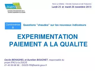 experimentation paiement a la qualite