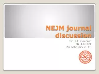 NEJM journal discussion
