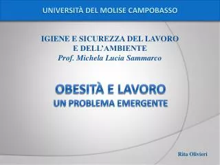 obesit e lavoro un problema emergente