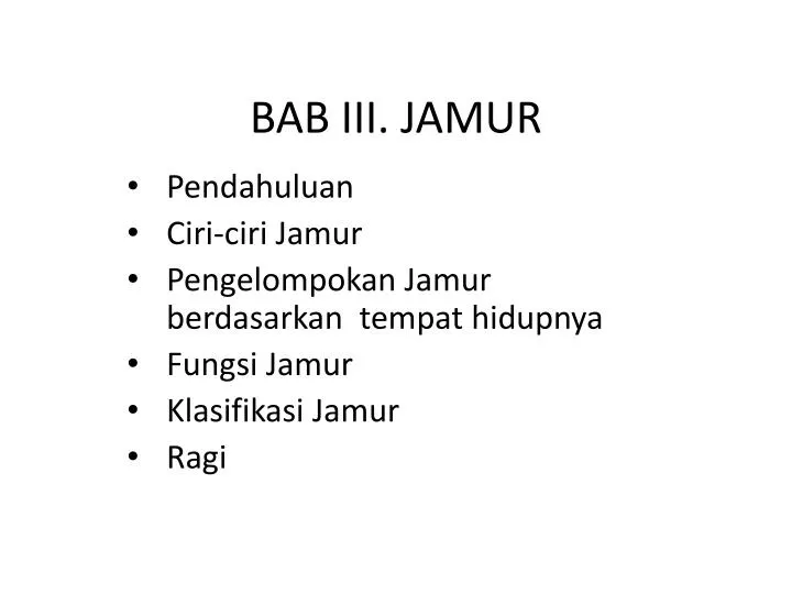 bab iii jamur
