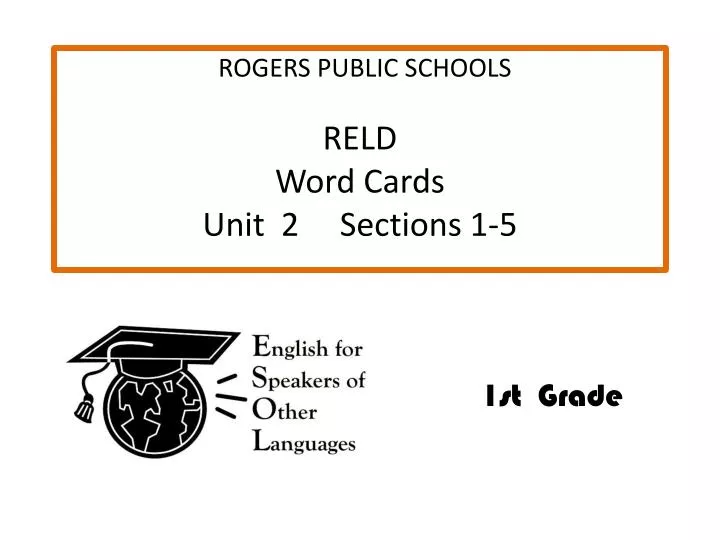 reld word cards unit 2 sections 1 5