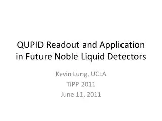 QUPID Readout and Application in Future Noble Liquid Detectors