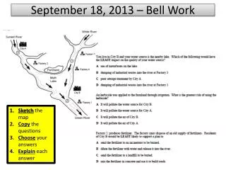 September 18, 2013 – Bell Work