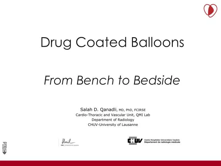drug coated balloons from bench to bedside