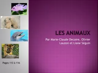 les animaux