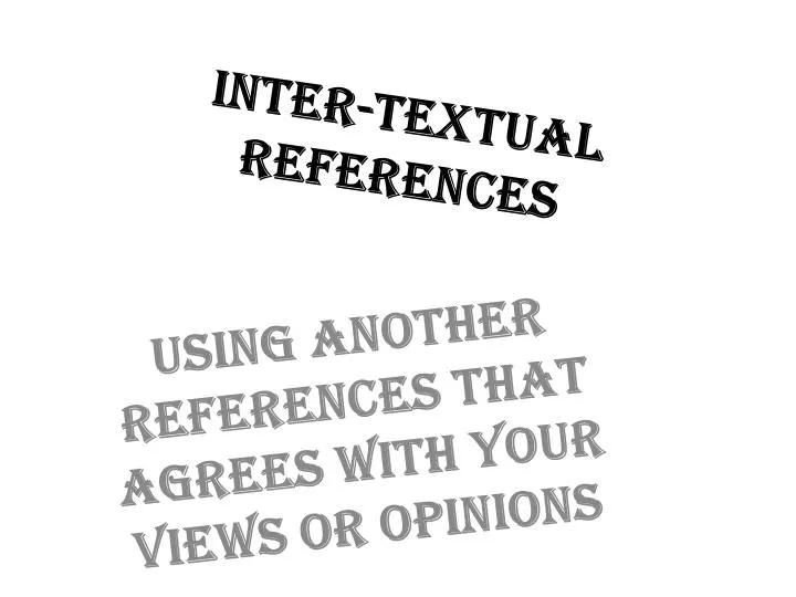 inter textual references