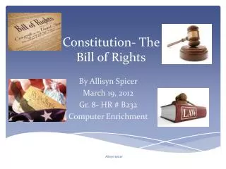 Constitution- The Bill of Rights