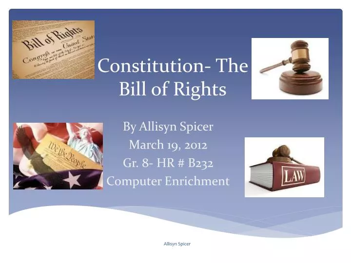 constitution the bill of rights