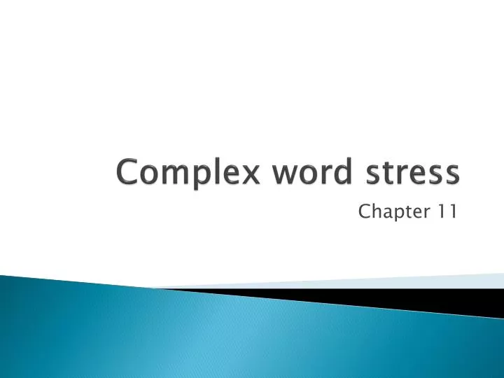 complex word stress