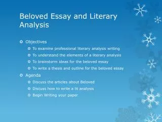 Beloved Essay and Literary Analysis