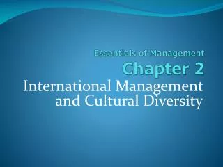 Essentials of Management Chapter 2