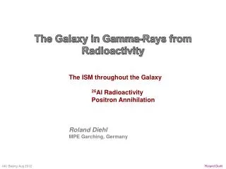 The Galaxy in Gamma-Rays from Radioactivity