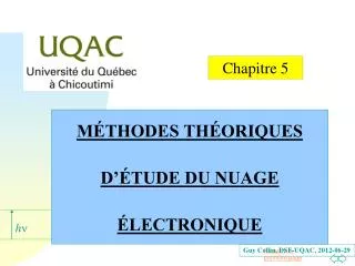 m thodes th oriques d tude du nuage lectronique