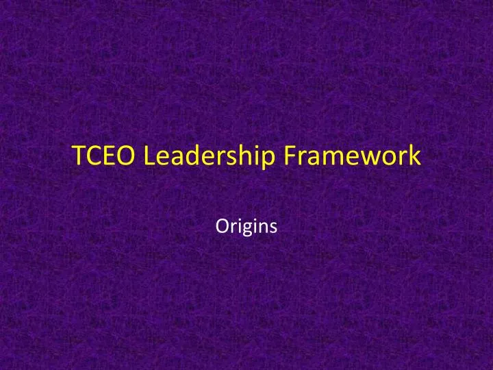 tceo leadership framework