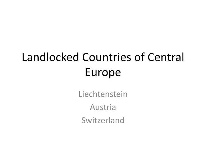 landlocked countries of central europe