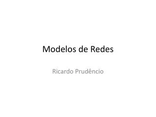 modelos de redes
