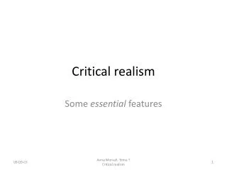 Critical realism