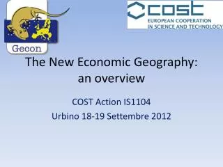 The New Economic Geography : an overview