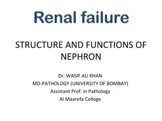 STRUCTURE AND FUNCTIONS OF NEPHRON